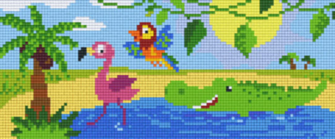Aquatic Animals Three [3] Baseplate PixelHobby Mini-mosaic Art Kit image 0